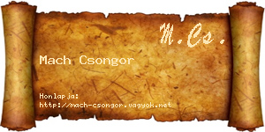 Mach Csongor névjegykártya